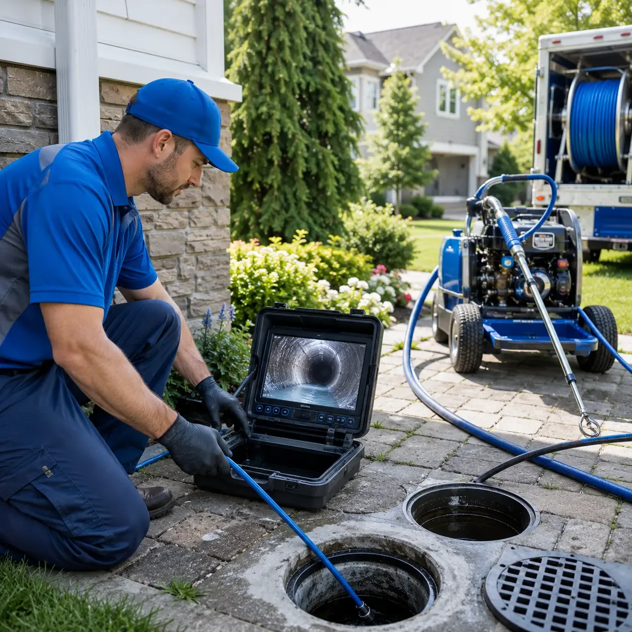 Outdoor drain cleaning professionals serving New London, CT