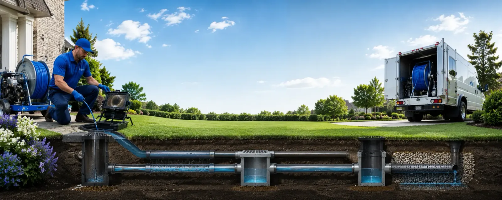 Outdoor drain cleaning information for New London, CT